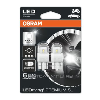 Osram W21/5W 6000K LEDriving Premium