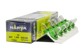 BAX 24V-1,4W (BX8,4d) Light green 17082