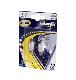 Fest T10,5 12V-LED 0,35W (SV8,5-38/11) 6000K ( 2.) 18010 (.2)